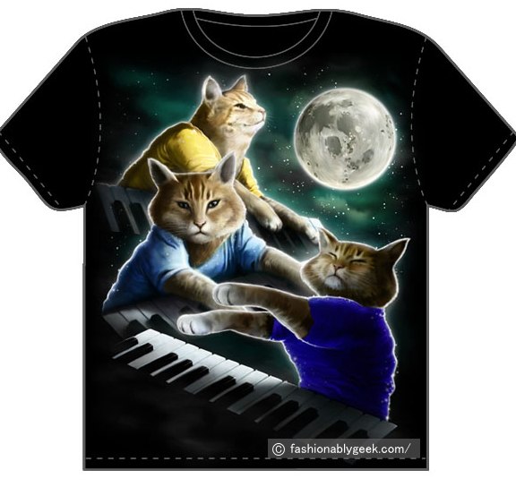 裁判沙汰になったTシャツ「Three Keyboard Cat Moon」