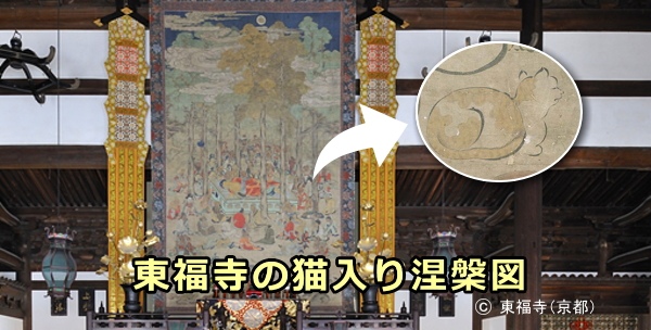 京都・東福寺にある明兆作の涅槃図