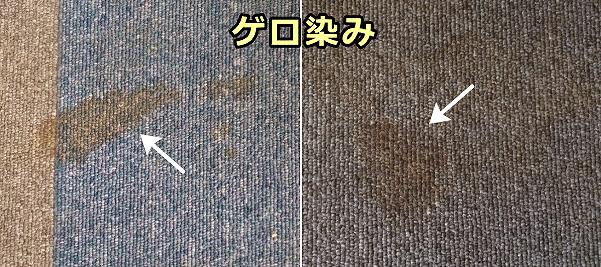 猫の嘔吐物がカーペットに染み込んでできた通称「ゲロ染み」