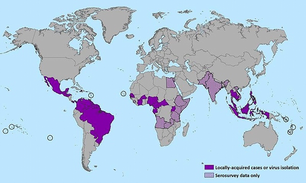ジカウイルス感染症の流行地域