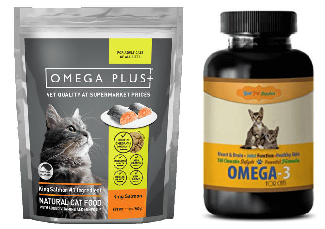 猫向けに販売されているオメガ3脂肪酸（DHA・EPA）配合のキャットフードとサプリメントの