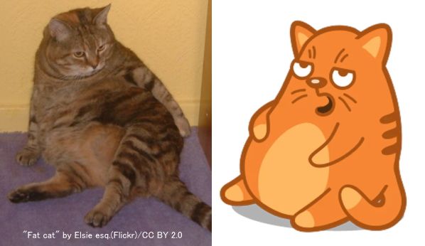 まるまると太った猫の体には「かわいい」という感情を惹起するベビースキーマが含まれている